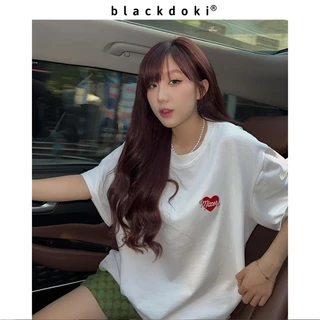 Áo thun nữ BLACKDOKI MAISON-OLD TO , áo phông basic hiện đại cá tính chất cotton dày dặn oversize