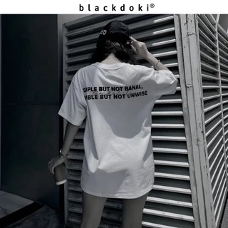 Áo thun nữ BLACKDOKI MAISON-BANAL , áo phông basic hiện đại cá tính chất cotton dày dặn oversize