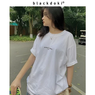 Áo thun nữ BLACKDOKI MAISON-REPEST , áo phông basic hiện đại cá tính chất cotton dày dặn oversize