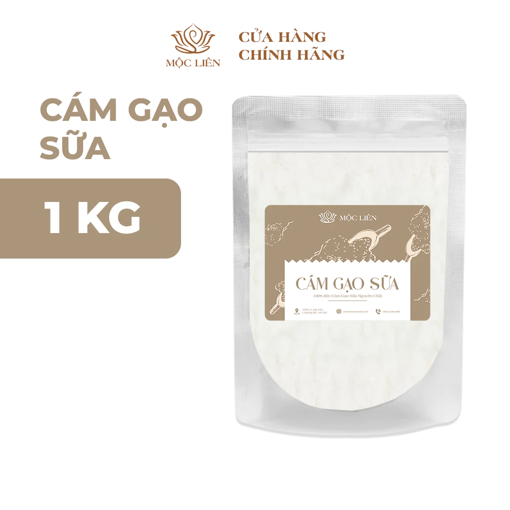 Bột cám gạo sữa [ 500Gr ] nguyên chất hữu cơ trắng da, dưỡng ẩm, mờ thâm sạm  - Mộc Liên