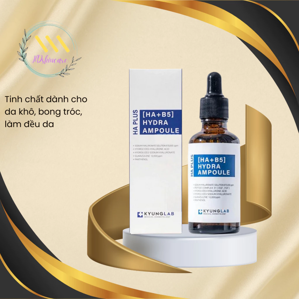 Serum HA B5 , Serum HA+B5 Kyung Lab giúp da căng bóng đều màu, cải thiện tình trạng da khô bóng tróc