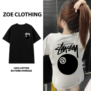 Áo thun Stussy, áo phông tay lỡ nam nữ unisex, ZOEclothing