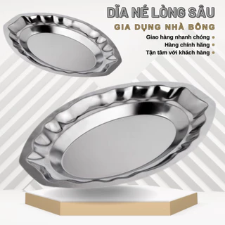 Dĩa bò né,Đĩa hấp cá, Dĩa hột xoài inox 430 cao cấp lòng sâu truyền nhiệt tốt