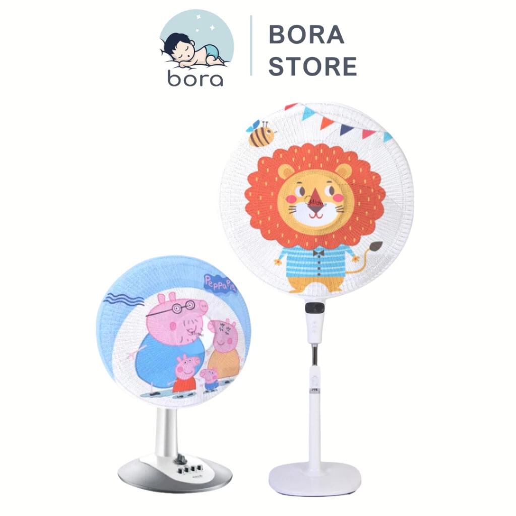 Lưới bọc quạt an toàn cho bé phủ cả mặt sau đường kính 45cm