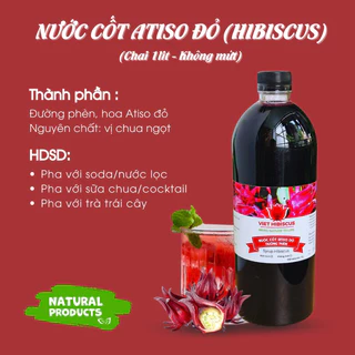 Siro atiso đỏ - nước cốt atiso đỏ (Hibiscus) vị chua ngọt giải nhiệt cơ thể [KHÔNG KÈM MỨT]