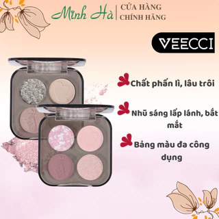 Phấn mắt 4 màu ánh nhũ Veecci