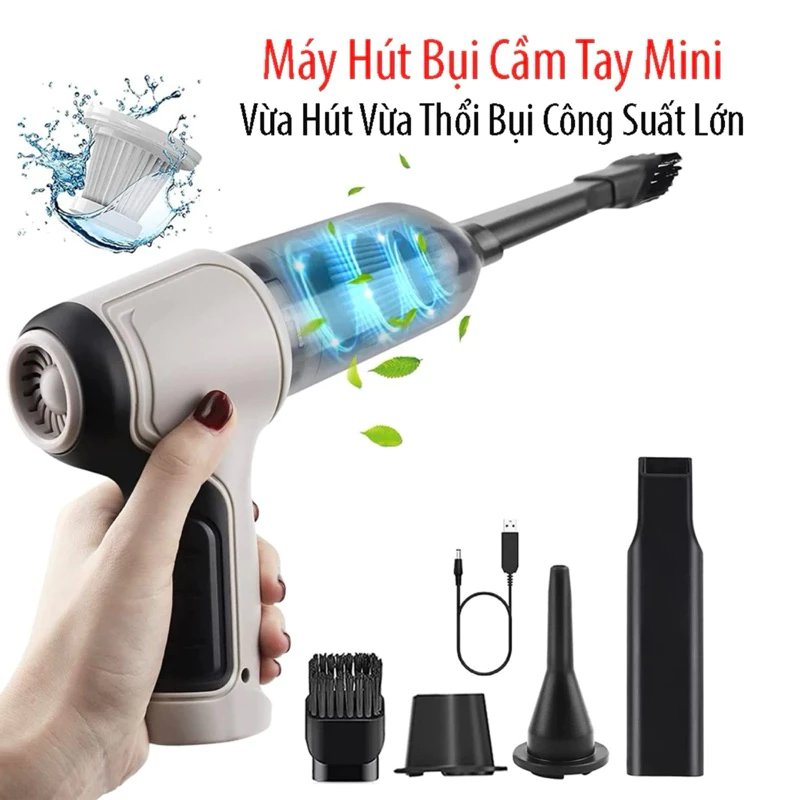 Máy Hút Bụi Cầm Tay Không Dây Nhật Bản TAMASHIO , Máy Hút Bụi Ô Tô, Giường Nệm, Lông Chó Mèo