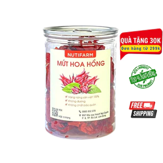 Mứt hoa hồng, atiso đỏ 400gr NutiFarm trái cây sấy đặc sản đà lạt