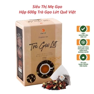 Trà gạo lứt Quê Việt Hỗ Trợ Giảm Cân - Thanh Lọc Giải Độc Cơ Thể - Sản Phẩm Organic Hộp 600gr (20 túi x 30 túi lọc)