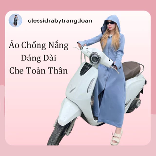 Áo Chống Nắng Toàn Thân Dáng Dài | Chống nắng và tia UV tốt thoáng mát vải Umi dày mịn