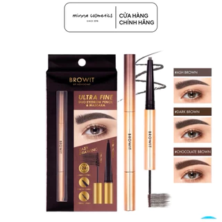 [Nongchat] Chì Kẻ Mày & Mascara Mày 2 Đầu Nongchat Eyebrow Dou Ultra Fine