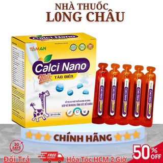 Canxi tăng chiều cao cho trẻ em Calci Nano DTA giúp phát triển xương và răng, giúp ăn ngon, tăng sức đề kháng hộp 20 ống