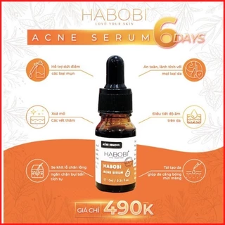 Chính hãng : Serum giảm mụn, kiềm dầu, se khít lỗ chân lông, sáng da mờ thâm 6day Habobi