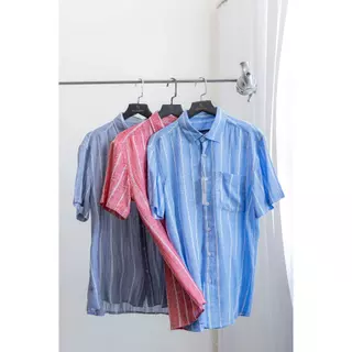 [Bigsize] Áo sơ mi BR tay ngắn vải linen mềm mỏng mịn nhẹ thoáng mát, form regular fit- Bravery