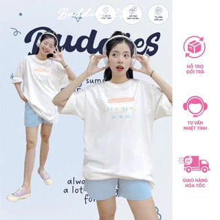 Áo thun nữ Buddies.25 in Life goes on dễ thương ATTK580