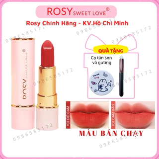 [TẶNG CỌ VÀ GƯƠNG] 8 Màu Son Sáp Rosy,sweet love,Son Không Chì,Son Môi,son dưỡng môi,mềm mịn,mẹ bầu dùng được