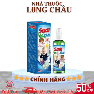 Xịt chống muỗi thảo dược cho bé Sudi kids chính hãng, chống muỗi cho trẻ phòng ngừa sốt xuất huyết chai 100ml