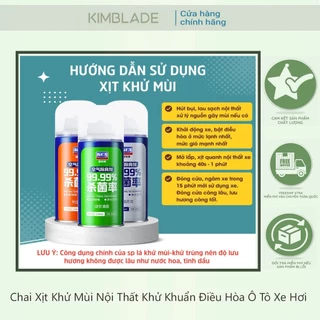 Chai Xịt Khử Mùi Nội Thất Khử Khuẩn Điều Hòa Ô Tô Xe Hơi 180ml - Hương thơm dịu mát - KimBlade