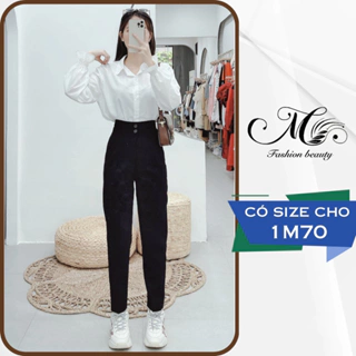 Quần tây baggy 2 cúc lưng cao (có bigsize) vải tuyết mưa vitex - Quần tây nữ công sở đi học đi làm đi chơi