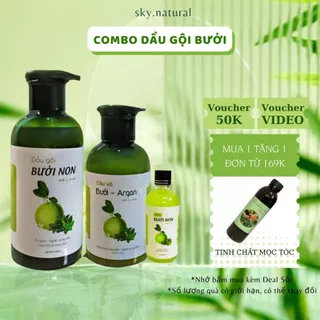 [ Mua 2 Tặng 1 TC ] Combo dầu gội bưởi , dầu xả bưởi , xịt thảo dược giúp chăm sóc tóc , kích mọc tóc hiệu quả