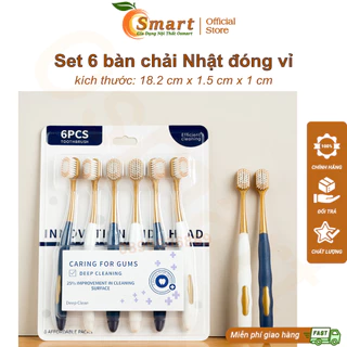 ⚡️𝐅𝐑𝐄𝐄𝐒𝐇𝐈𝐏⚡️Set 6 bàn chải Nhật đóng vỉ