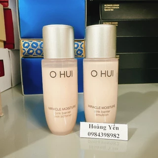 [TÁCH SET] Cặp nước Hoa Hồng- sữa dưỡng Ohui Hồng Miracel Moisture mini siêu cấp ẩm 20ml+20ml