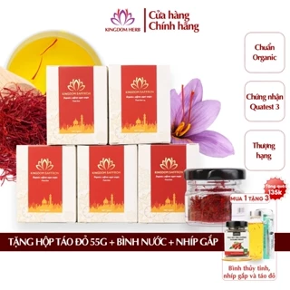 Combo saffron nhụy hoa nghệ tây Kingdom Herb Iran chính hãng 5 hộp (hộp/1gr)