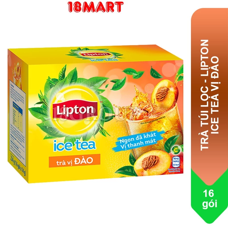 TRÀ HÒA TAN [VN] LIPTON Peach Ice Tea [Hộp 192g – VỊ ĐÀO]