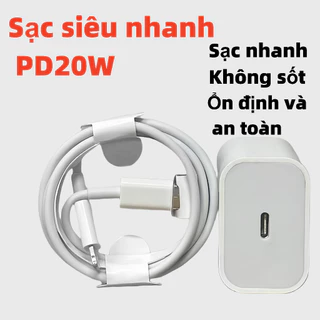 (Cao cấp) Bộ sạc nhanh 20W CHO TÁO 5, 6, 7 VÀ 8, XR, 11, 12, 13, 14