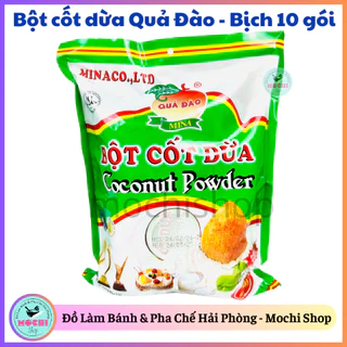 Bột cốt dừa quả đào Mina (Bịch 10 gói x 50g/gói) dùng nấu chè, làm bánh, pha chế