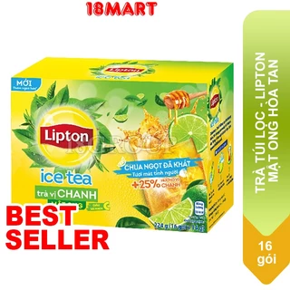 TRÀ LIPTON ICE TEA VỊ CHANH MẬT ONG HÒA TAN - hộp 192g (16 gói x 12g)