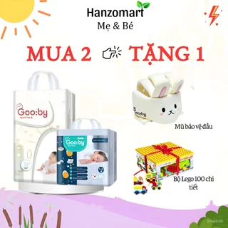 Combo 2 bịch Bỉm quần Gooby Premium - Chuyên gia bỉm đêm, chống trào 12h, đủ size M/L/XL/XXL kèm quà hanzomart