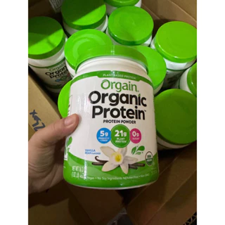 Bột đạm thực vật hữu cơ thuần chay Orgain Organic Protein ko đường  462g date 9/25
