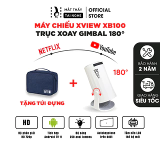 [TẶNG TÚI ĐỰNG] Máy chiếu mini Xview XB100 - Xoay 180 độ - Độ phân giải thực chuẩn HD - Độ sáng 250 ansi