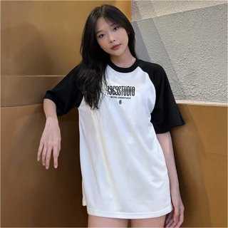 Áo Thun Raglan 1969STUDIO Basic Tee Form Rộng Tay Lỡ Unisex Phối Tay Thời Trang Nam Nữ