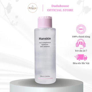Nước hoa hồng Hanskin Real Complexion Hyaluron Skin Essence dưỡng ẩm phục hồi da 300ml Duduhouse
