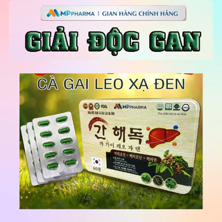 Giải độc gan Cà Gai Leo Xạ Đen,thải độc gan,hạ men gan,thanh nhiệt, giảm mụn-hỗ trợ tăng cường chức năng gan hộp 60 viên