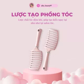 Lược Chải Tóc Làm Phồng Chân Tóc Tạo Kiểu Tóc Xoăn Dài Cho Nữ Tiện Lợi, Đệm Khí Mát Xa Da Đầu