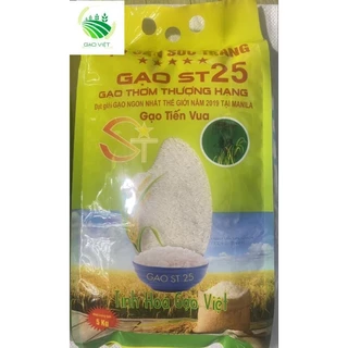 Gạo thơm ST25- đóng túi 5kg- Cơm thơm, dẻo ngon. Ship nhanh