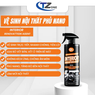 [ CHÍNH HÃNG ] Chai Xịt Vệ Sinh Nội Thất Phủ Nano Polyme TZone, Làm Mới, Bảo Dưỡng Nội Thất Oto, Chăm Sóc Xe Hơi