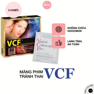 Màn film tránh thai VCF - USA - Che tên sản phẩm cho khách - Hộp 3 miếng