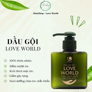 Dầu gội tinh chất bưởi  LOVE WORLD sạch gàu nấm giảm gãy rụng kích thích mọc tóc, chai 250ml