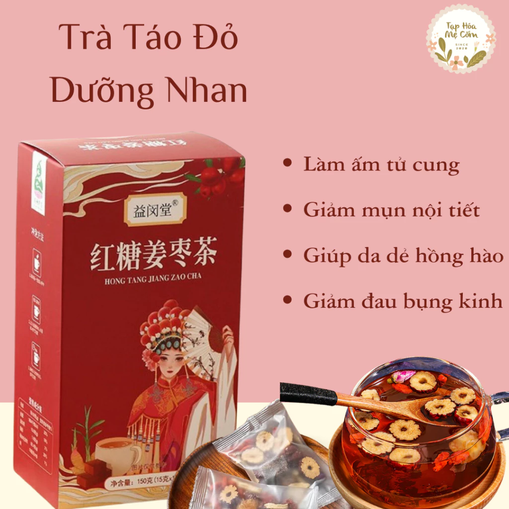 Trà dưỡng nhan - Ấm tử cung giúp da hồng hào tươi sáng , giảm đau bụng kinh