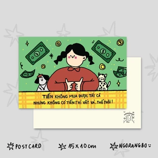 Thiệp lời nhắn vui vẻ, Postcard lời nhắn nhủ tặng bạn bè - Ngorangbo.artwork