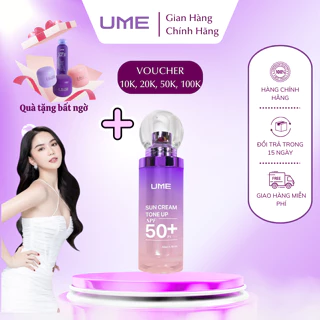 Kem Chống Nắng Nâng Tông UME, Kem Chống Nắng Cho Mặt SPF 50+ Hỗ Trợ Dưỡng Trắng Da, Giúp Cấp Ẩm Da