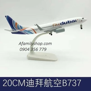 Mô hình máy bay tĩnh B737 Dubai 20cm có bánh xe