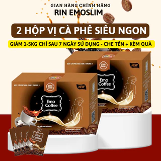 (CHÍNH HÃNG + KÈM QUÀ) COMBO 2 HỘP GIẢM CÂN EMOSLIM VỊ CÀ PHÊ THƠM NGON/Giam beo/Giam mo bung/Giam can an toan