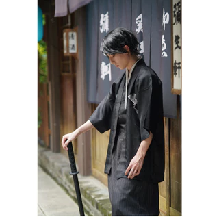 (Size Người Lớn) Trang phục Yukata nam Phong Cách Samurai Nhật Bản/ Trang phục Kimono Nam truyền thống Nhật Bản