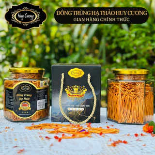 (Combo 2 lọ) Nấm Đông trùng hạ thảo sấy khô thăng hoa, sợi đẹp loại 1 lọ 25g Huy Cương ngâm rượu, ngâm mật ong, pha trà