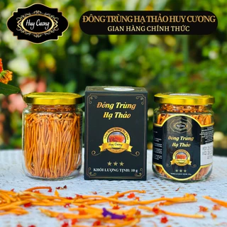 (Combo 2 lọ) Nấm Đông trùng hạ thảo sấy khô thăng hoa, sợi đẹp loại 1 lọ 10g Huy Cương ngâm rượu, ngâm mật ong, pha trà